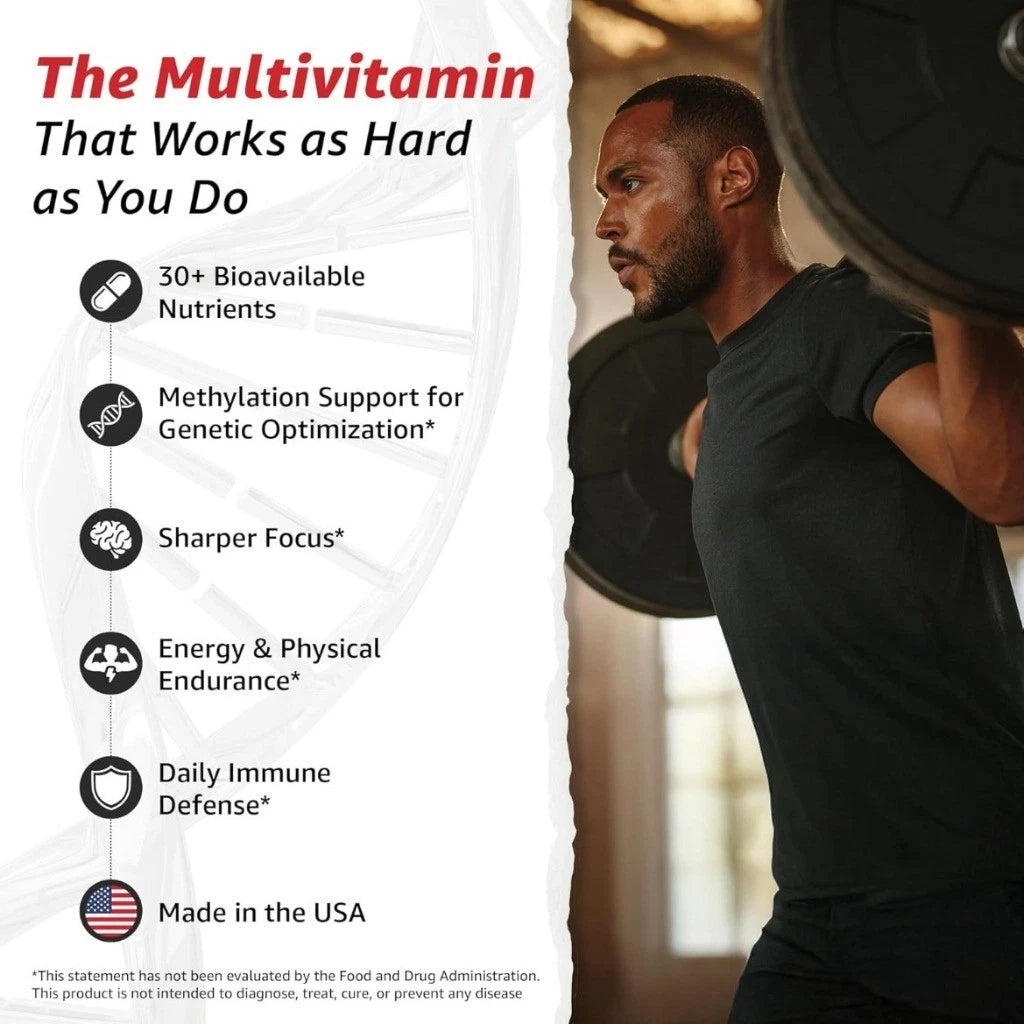 10X Health Optimize Multivitamin 90 Capsules Methylated Daily Vitamin Supplement for Energy, Immune Support and Overall Wellness