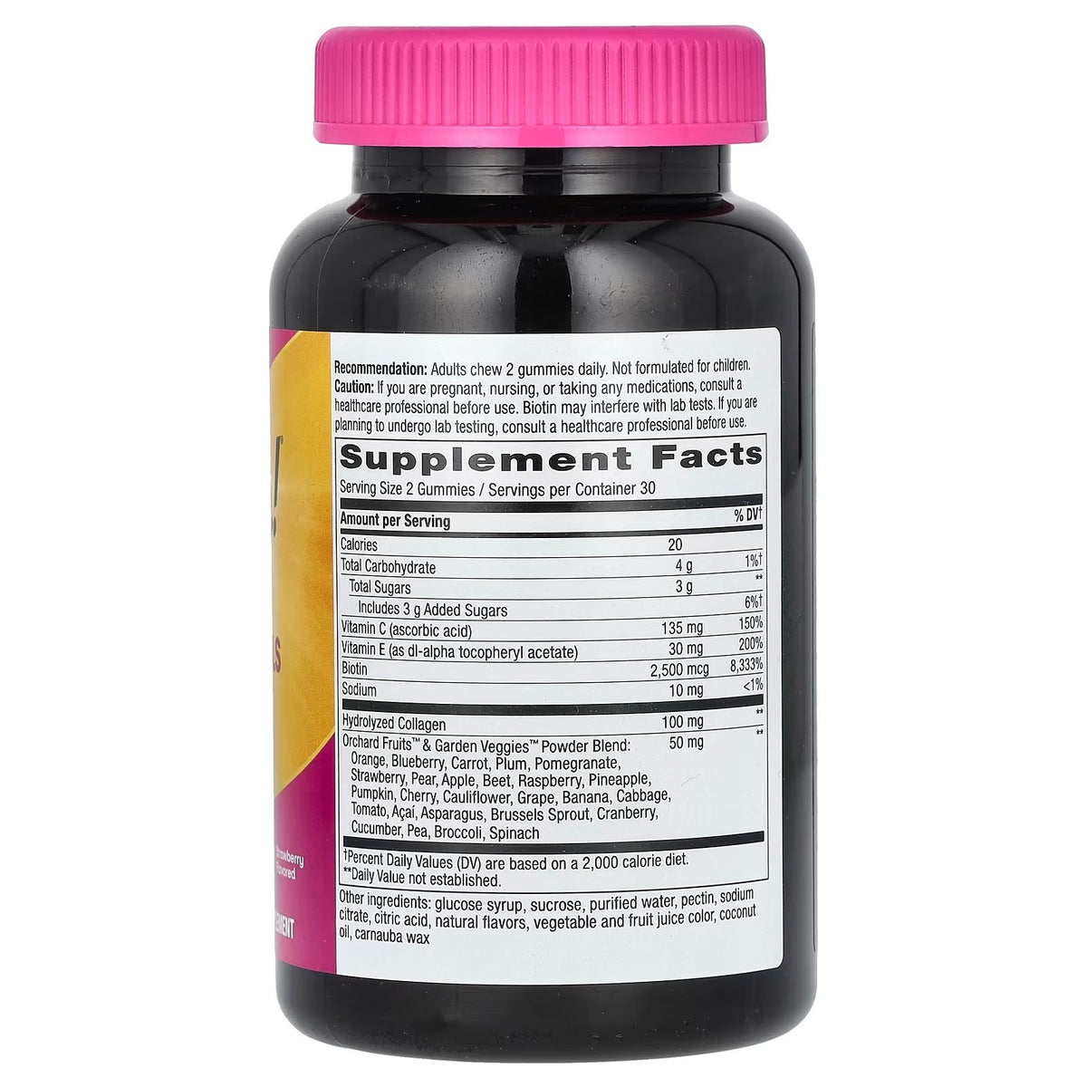 Biotin and collagen gummies for hair skin and nails