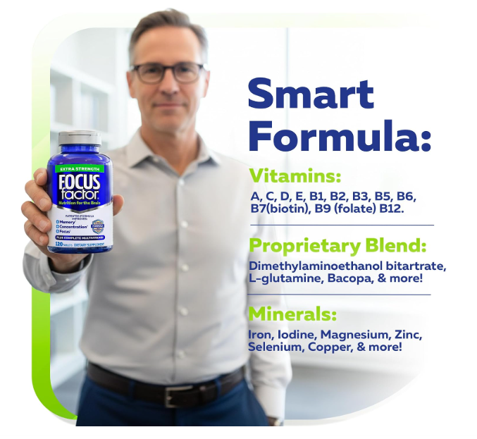 Focus Factor Extra Strength brain supplement with vitamins and minerals