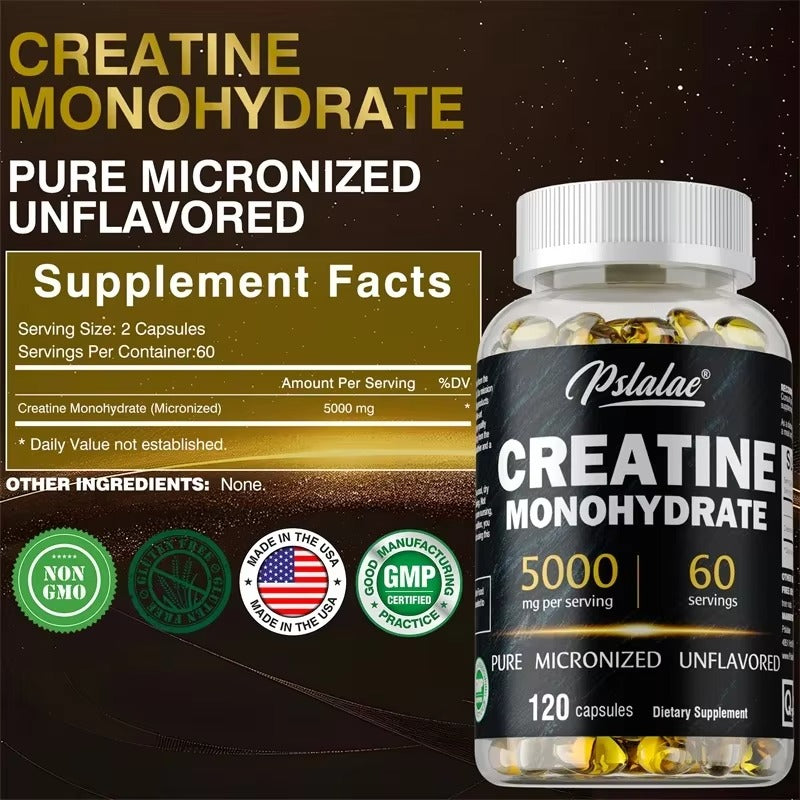 Pure micronized creatine monohydrate capsules