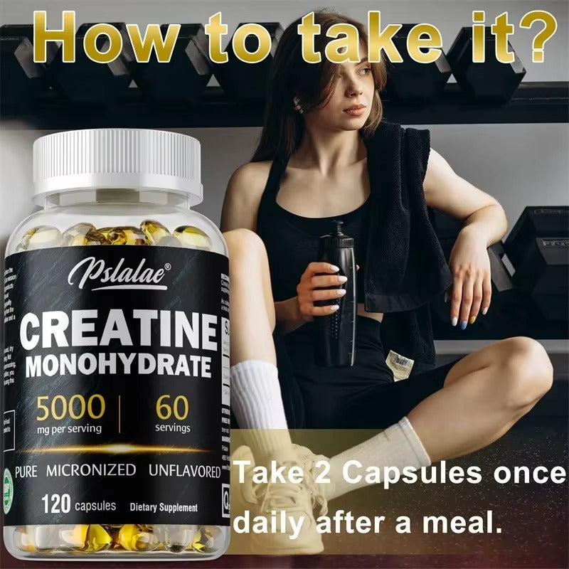 Creatine capsules for fitness and workout support