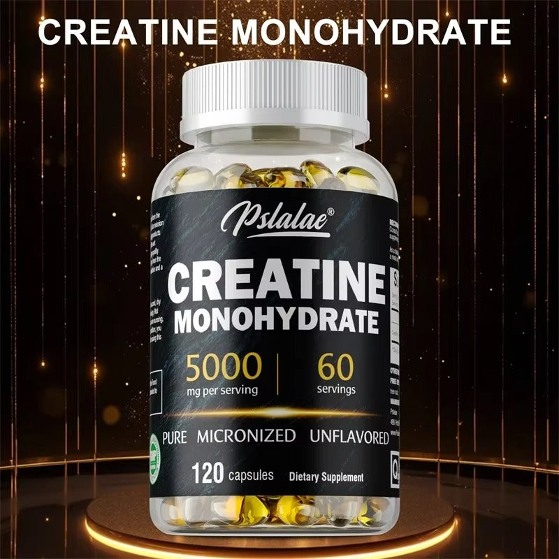 Creatine Monohydrate 5000mg supplement 120 capsules