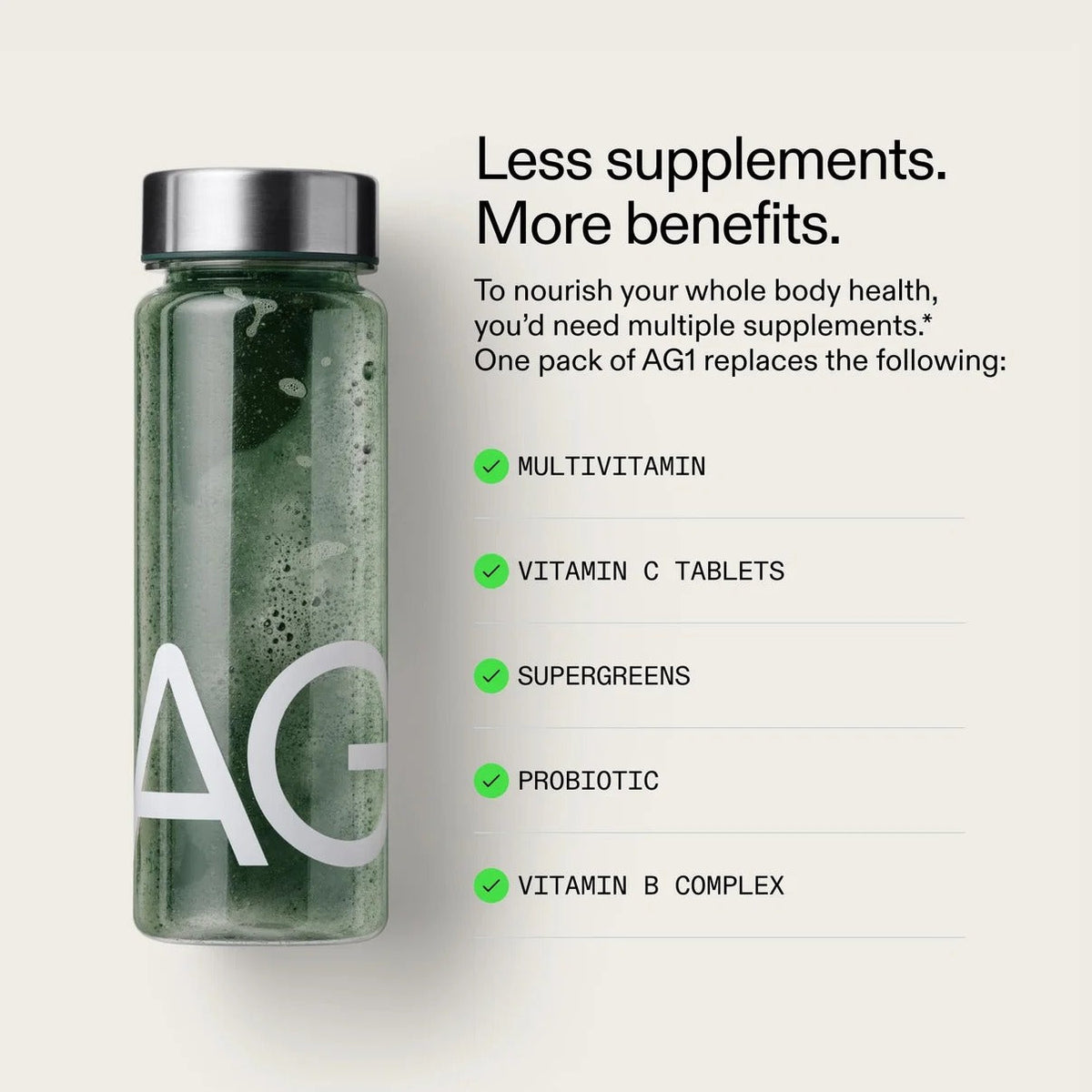 AG1 whole food supplement for daily wellness