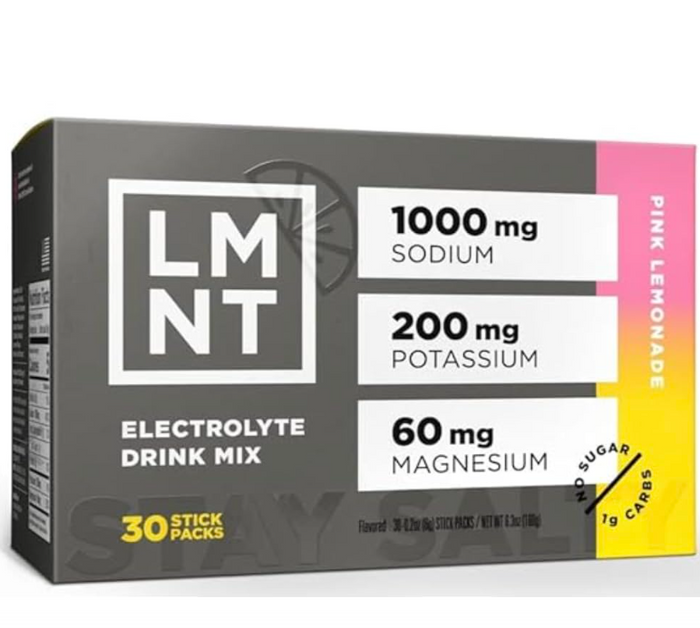 LMNT Electrolyte Drink Mix – Pink Lemonade, 30 Stick Packs