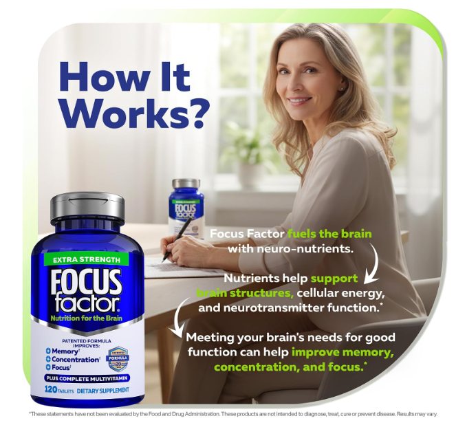 Focus Factor memory concentration focus dietary supplement USA