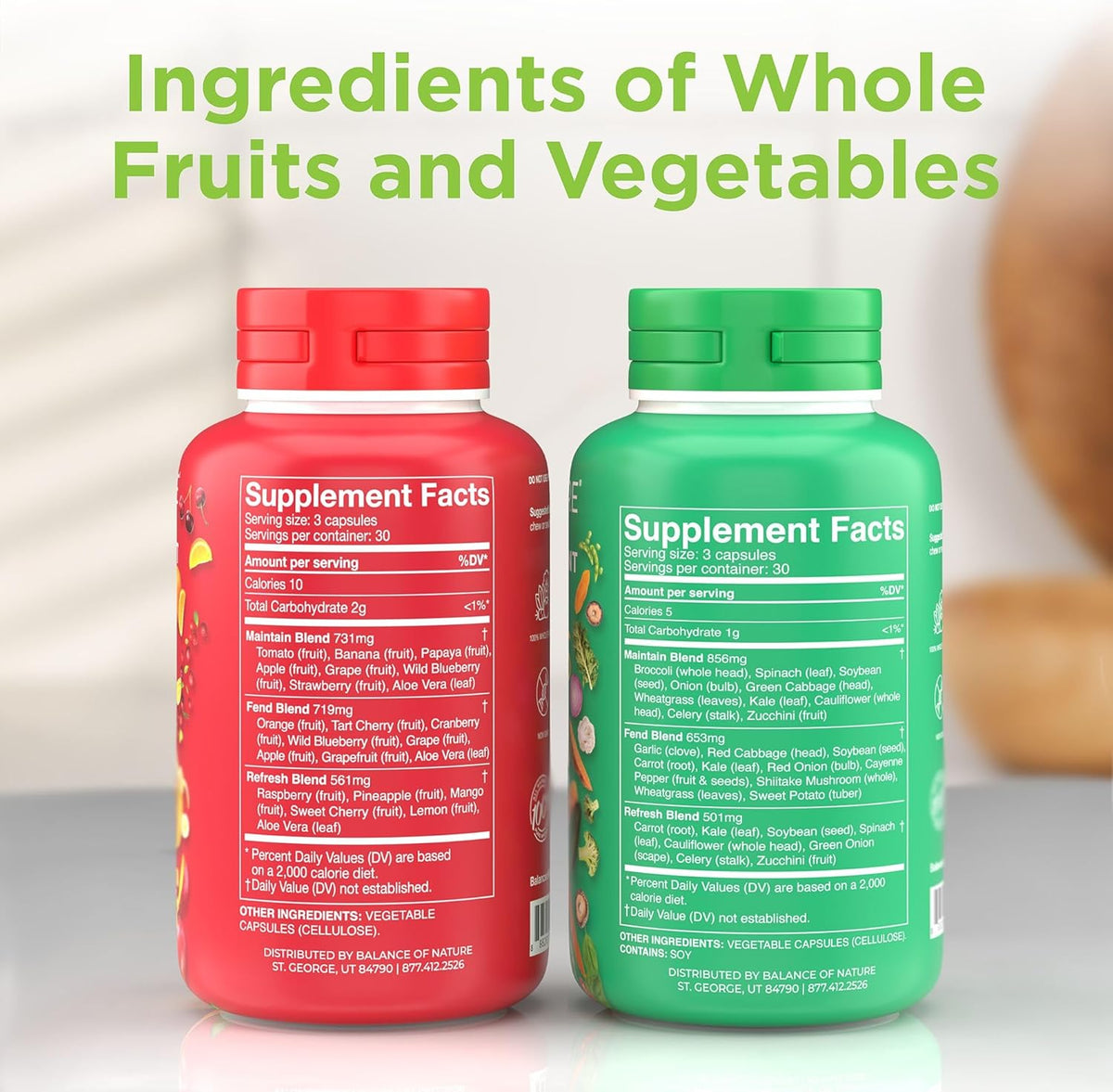 Balance of Nature Whole Produce Fruits and Veggies 90 capsules