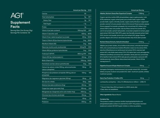 AG1 foundational nutrition greens powder 30 servings