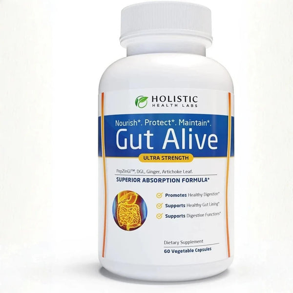 Gut Alive Natural Gut Lining Support Supplement 60 Capsules for Digestive Health, Gut Barrier and Daily Wellness