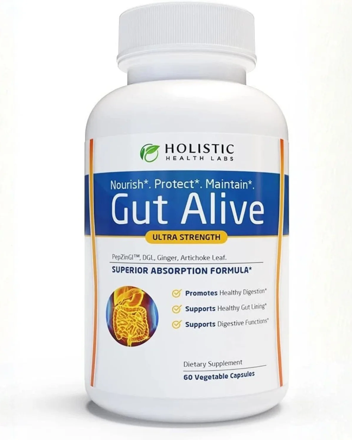 Gut Alive Ultra Strength gut health supplement 60 vegetable capsules