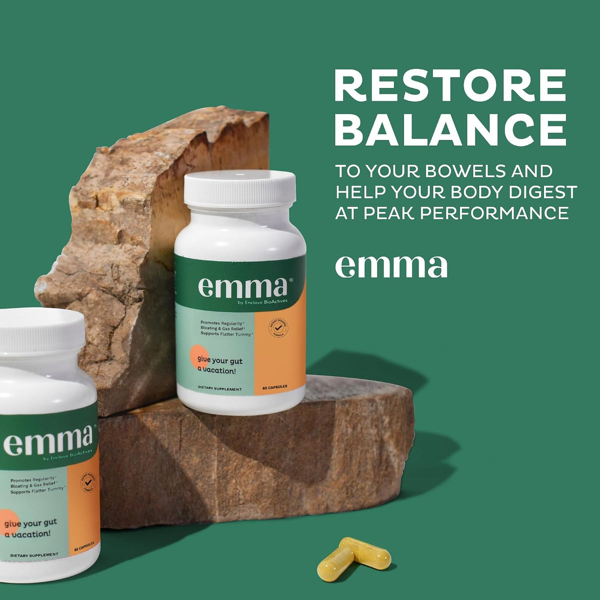 Emma Digestive Supplement Capsules for Gut Health and Regularity