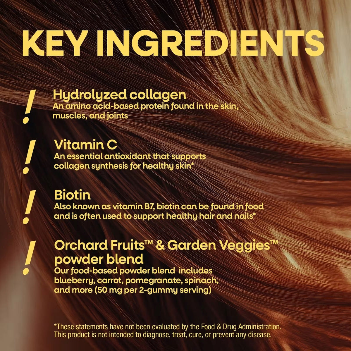 Alive Hair Skin Nails strawberry flavored gummies supplement