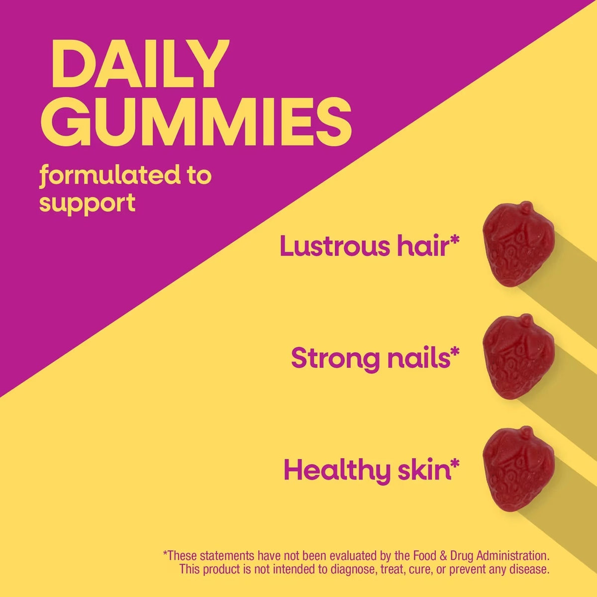 Plant based Hair Skin and Nails gummies 60 count