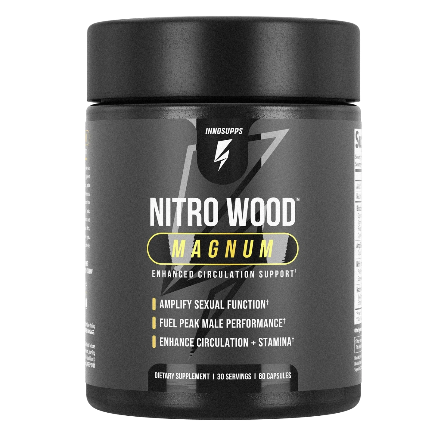 Inno Supps Nitro Wood MAGNUM – Nitric Oxide & Male Performance, 120ct - WONEXA