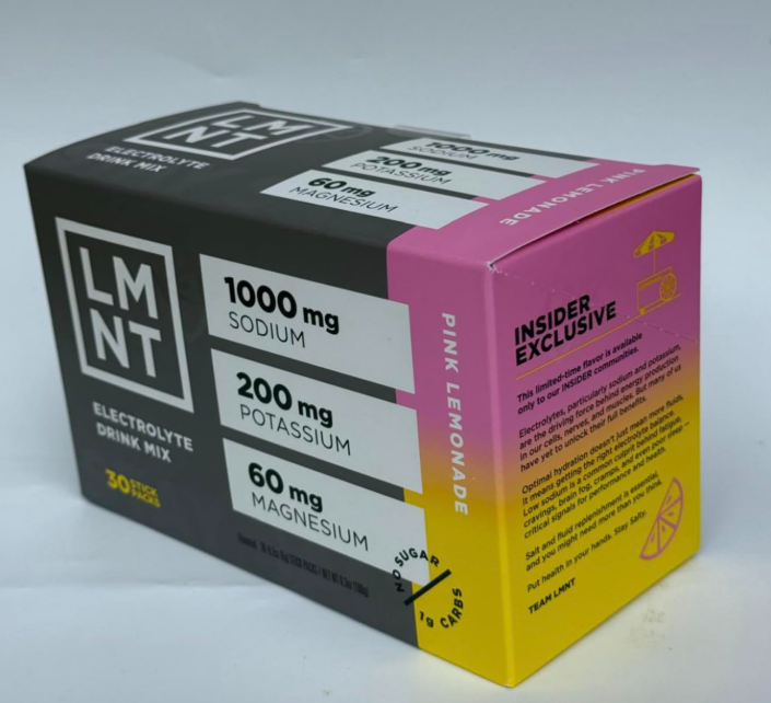 LMNT Electrolyte Drink Mix – Pink Lemonade, 30 Stick Packs