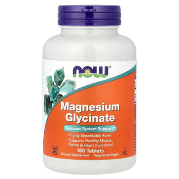 NOW Magnesium Glycinate supplement 180 tablets
