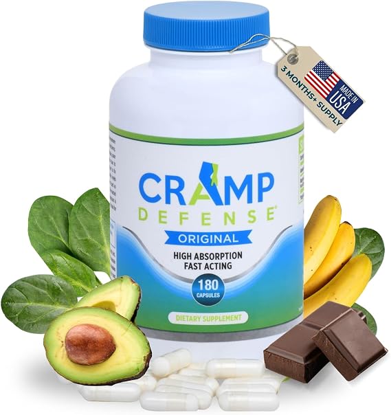Cramp Defense Original magnesium supplement capsules 180 count