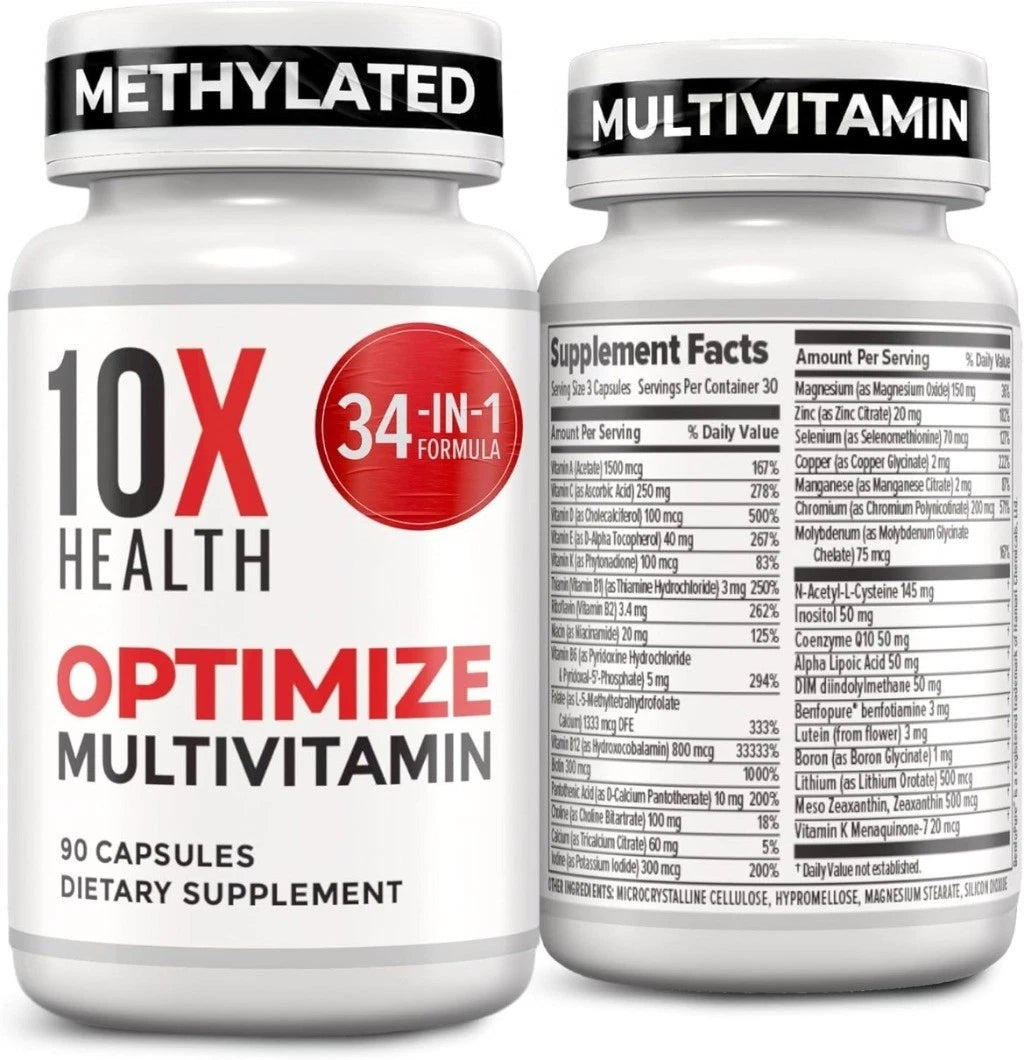 Methylated B vitamin multivitamin 90 capsules