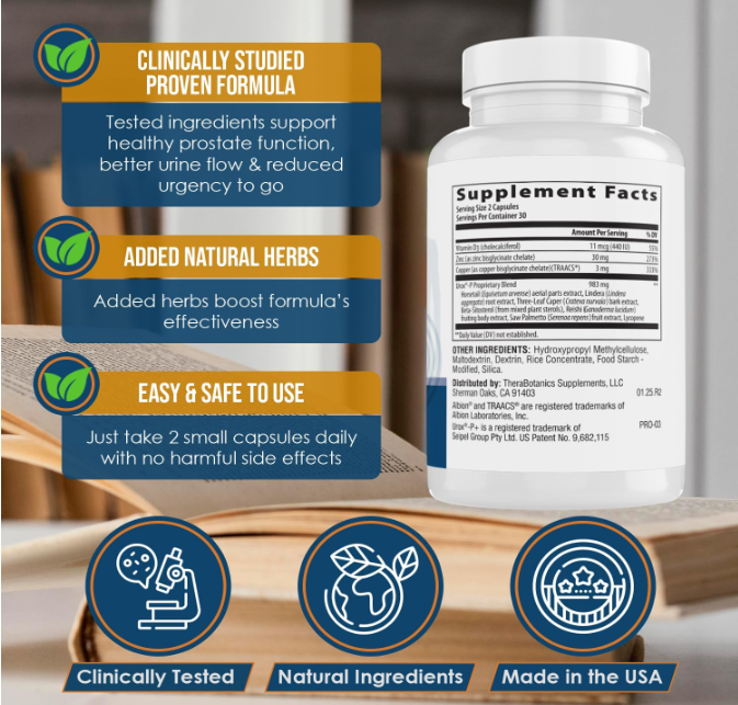 Prostate support capsules dietary supplement