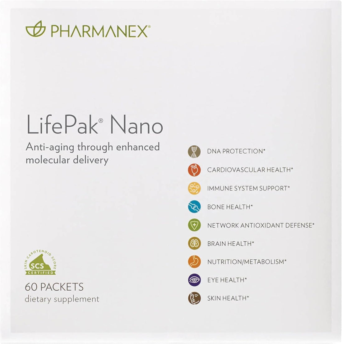 Nu Skin LifePak Nano Multivitamin 60 Packets Daily Vitamin Supplement for Immune Support and Overall Wellness