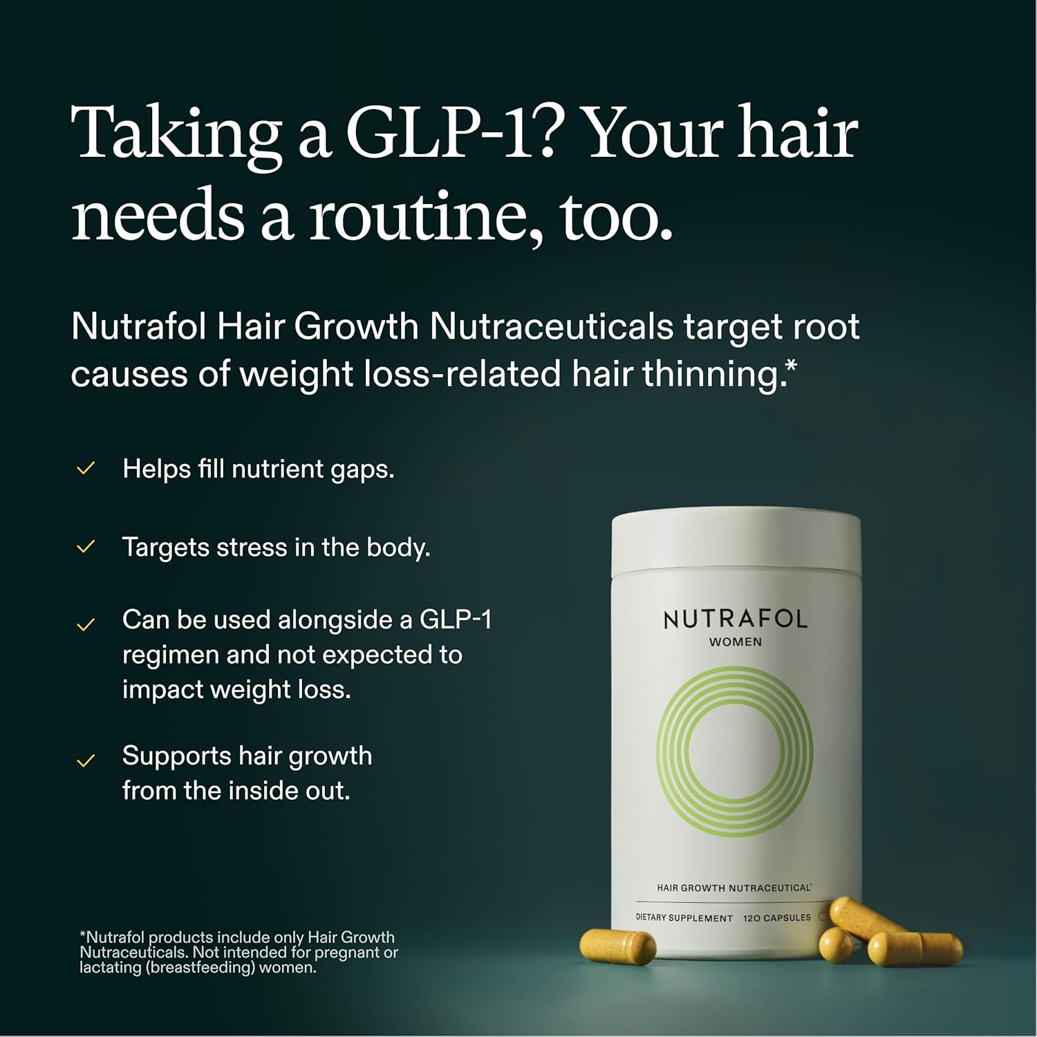 Nutrafol Women's Hair Growth – Thicker & Stronger Hair, 1-Month Supply - WONEXA