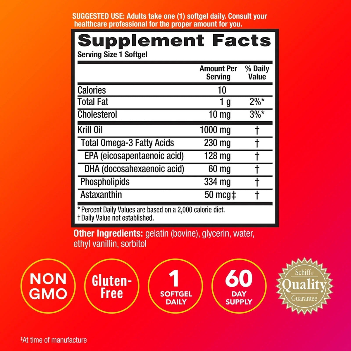 1000mg Antarctic krill oil softgels with EPA DHA