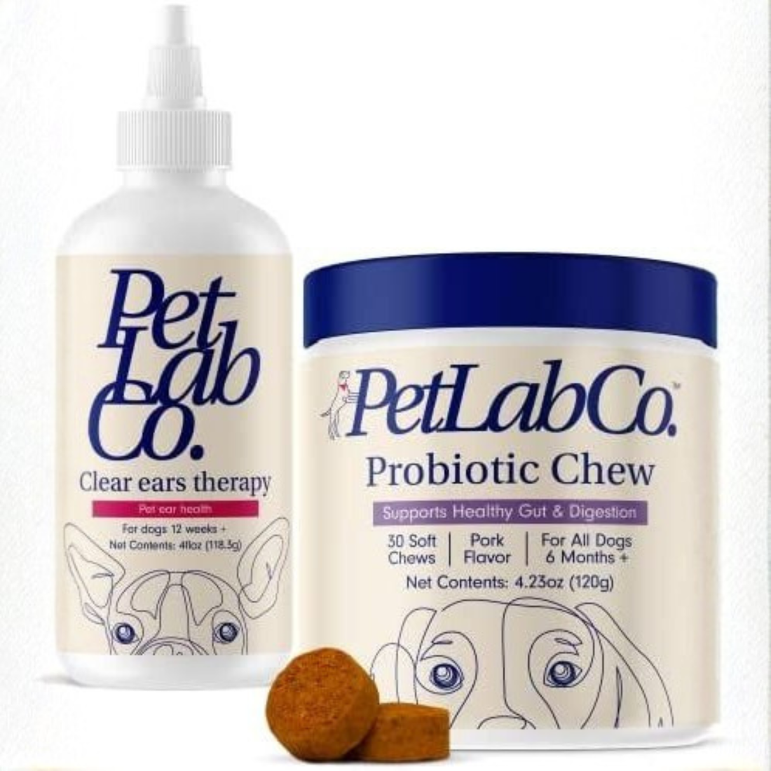 PetLab Co. Probiotic Chews for Dogs 30 Soft Chews with Probiotics for Gut Health, Digestion and Immune Support