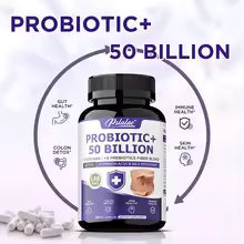 50 Billion CFU probiotic capsules for gut health