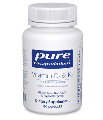 Pure Encapsulations Vitamin D3 & K2 4,000 IU – 120 Capsules