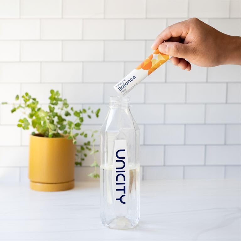 Unicity Balance 30ct packaging side view with ingredients and benefits