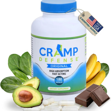Cramp Defense Muscle Cramp Relief Capsules - Fast Support for Leg Cramps, Muscle Spasms & Electrolyte Balance