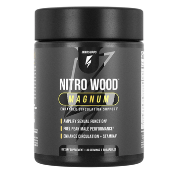 Inno Supps Nitro Wood MAGNUM Male Performance Supplement - Enhanced Circulation, Stamina, Energy & Blood Flow Support Capsules