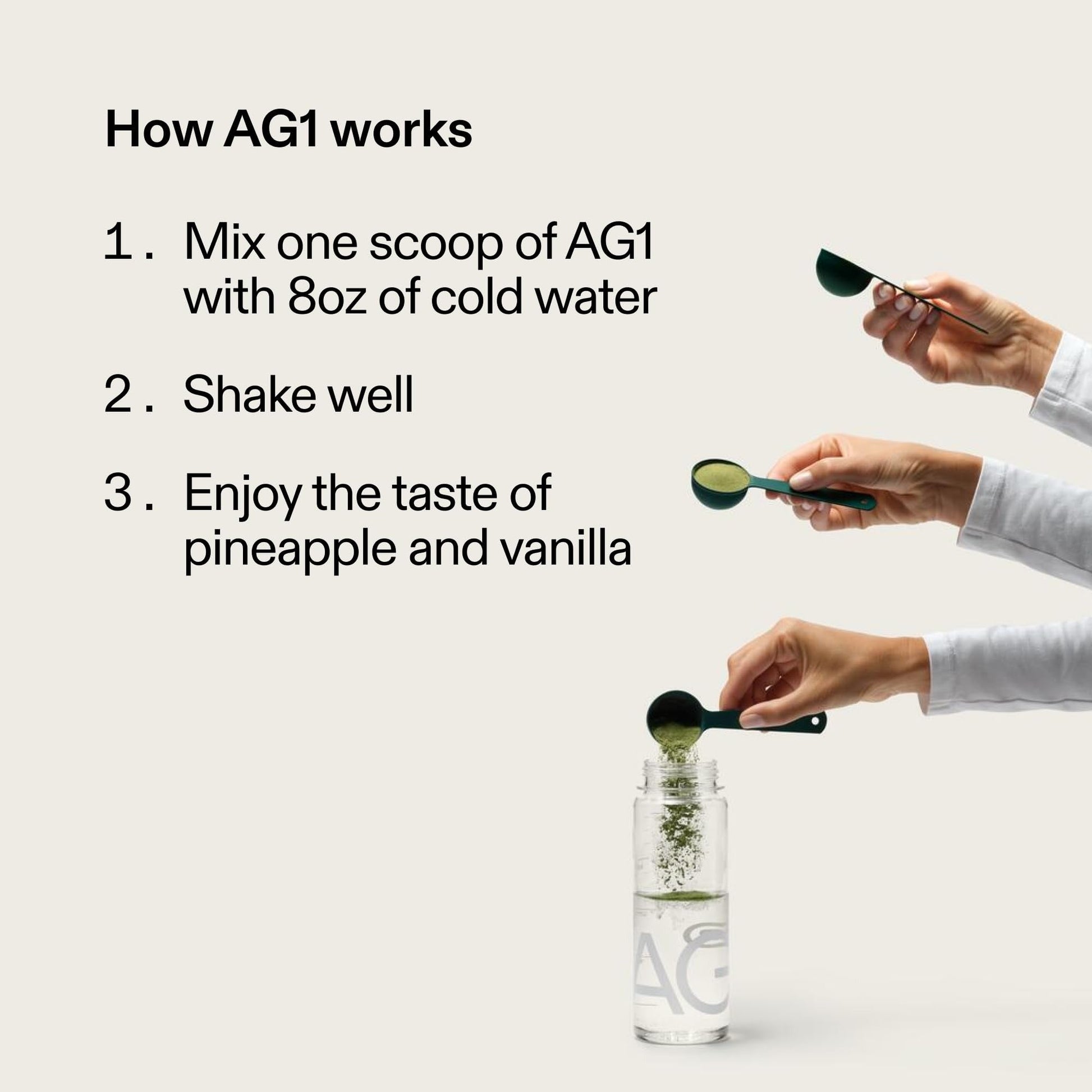 AG1 Daily Greens Powder – Vitamins, Minerals & Probiotics