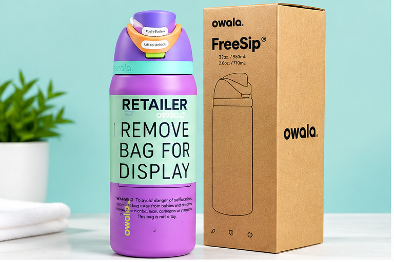 Owala FreeSip insulated water bottle with straw, reusable Owala water bottle