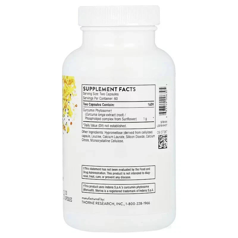 Thorne Research Meriva-SF Curcumin Phytosome Supplement - Sustained Release Soy Free Joint Support & Healthy Inflammation Formula, 120 Count