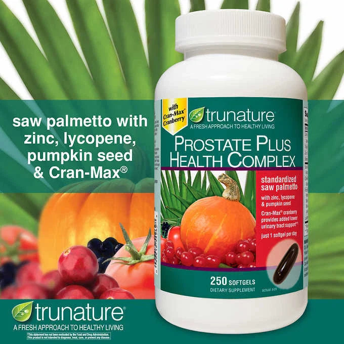 Trunature Prostate Health Complex 250 Softgels – Men’s Urinary & Prostate Wellness Support