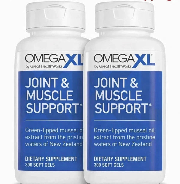 OmegaXL Joint Support Supplement - Natural Muscle Support, Green Lipped Mussel Oil, Soft Gel Pills, Drug-Free, 300 Count Pack-2